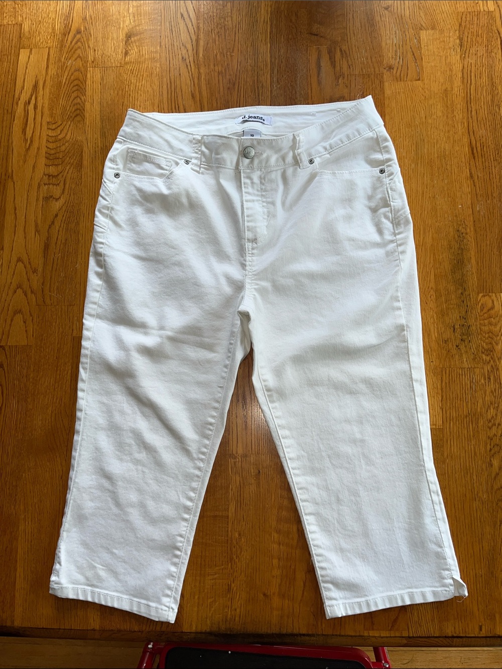 d. jeans White Cropped Ankle Denim
